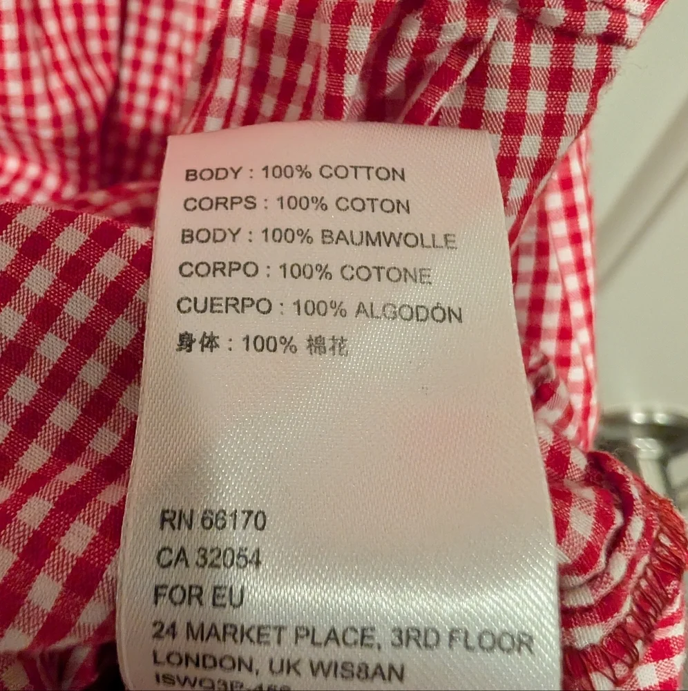 Maeve By Anthropologie Gingham Checkered Tunic Blouse XXS